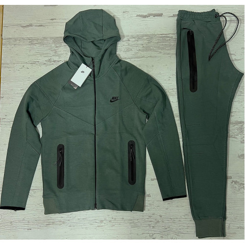  Мъжки спортен екип Nike Tracksuit Tech Fleece Green New model